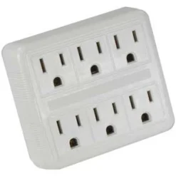 6 Outlet Wall Tap Two Input AC125V/15A