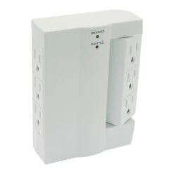 6 Outlet Swivel 3Prong Wall Tap Adapter 300J Surge Protector