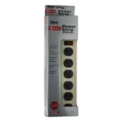 6-Outlet Power Strip Metal Case 3ft