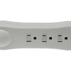 0.66ft 3-Outlet Power Strip, 125VAC 15Amp -Schuko shop 2150 sf 24 p4