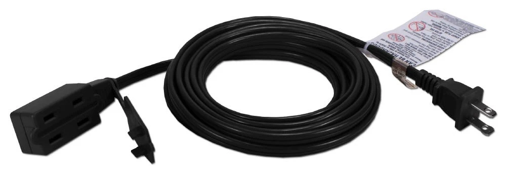 3-Outlet 2-Prong Power Extension Cord 15ft 1 3-Outlet 2-Prong Power Extension Cord 15ft