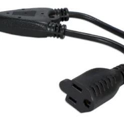 12in 90 Degree Flat-Plug OutletSaver AC Power Splitter Adaptor