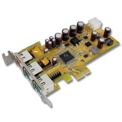 1-Port 24V & 2-Port 12V Powered USB PCI Express Low Profile Add-On Card