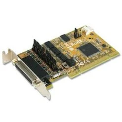 4 Port DB9 RS-232 W/ Cash Drawer Interface & DC Jack Low-Profile Universal PCI Card
