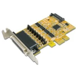 4-port DB25 Female RS-232 PCI Express Serial Low Profile Board With Power Output (SATA Power Socket)