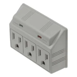 3 Outlet Wall Mount Surge Protector -Schuko shop 51w1 03 p3
