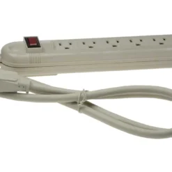 6 Outlet Surge Strip Plastic -Schuko shop 51w1 05 p2