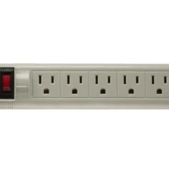 6 Outlet Surge Strip Plastic -Schuko shop 51w1 05 p4
