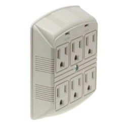 6 Outlet Plug-In Surge Protector -Schuko shop 51w1 06 p3