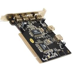 3 Port USB 2.0 & 3 Port Firewire IEEE 1394 PCI Combo Adapter -Schuko shop fw40 30 03