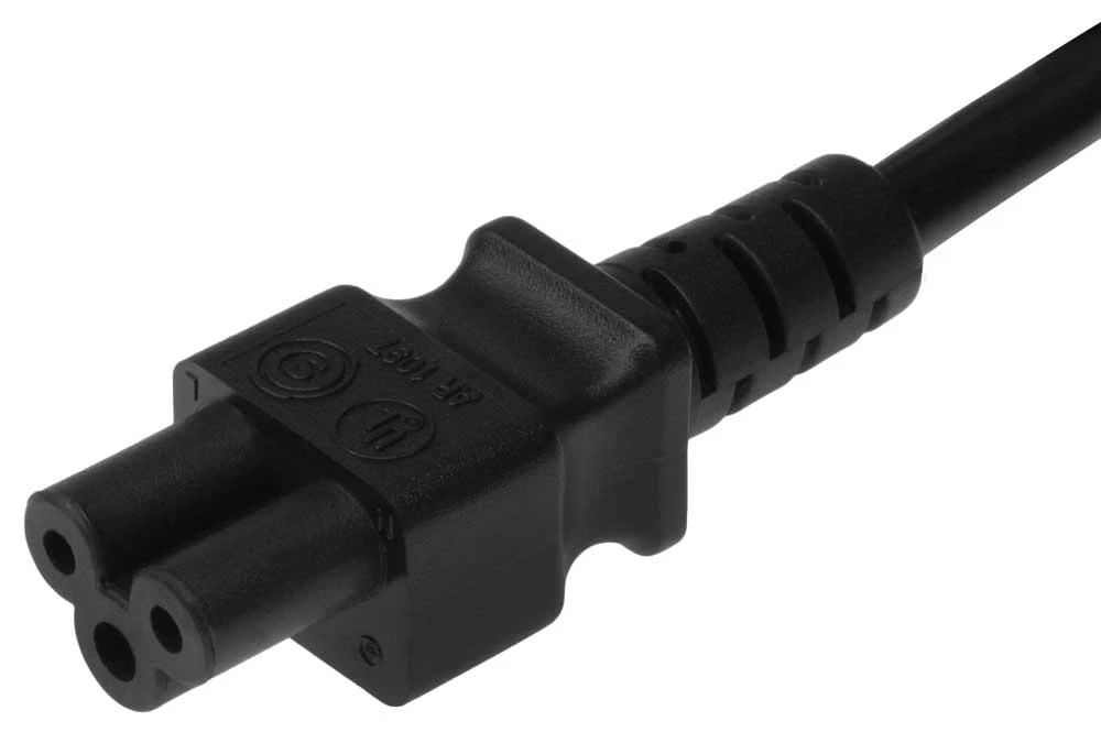 6ft Argentina 3-pin Plug To IEC C5 Power Cord 4 6ft Argentina 3-pin Plug To IEC C5 Power Cord - Image 4