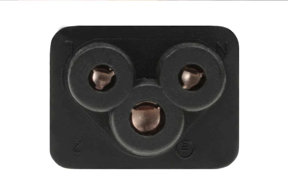 6ft Argentina 3-pin Plug To IEC C5 Power Cord 2 6ft Argentina 3-pin Plug To IEC C5 Power Cord - Image 2