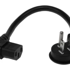 Ultra Low Profile Angle NEMA 5-15P To C13 Right Angle Power Cord