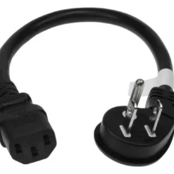 Ultra Low Profile Angle NEMA 5-15P To C13 Power Cord