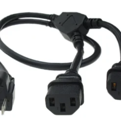 Schuko shop 17 NEMA 5-15P To C13 X 2 16 AWG SJT Power Cord Splitter