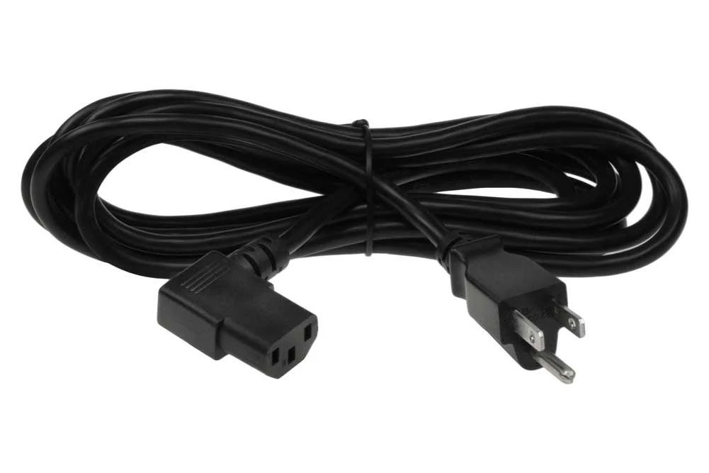 18 AWG C13 To USA NEMA 5-15P Standard Right Angle Power Cord 1 18 AWG C13 To USA NEMA 5-15P Standard Right Angle Power Cord