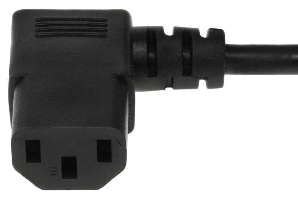 18 AWG C13 To USA NEMA 5-15P Standard Right Angle Power Cord 5 18 AWG C13 To USA NEMA 5-15P Standard Right Angle Power Cord - Image 5