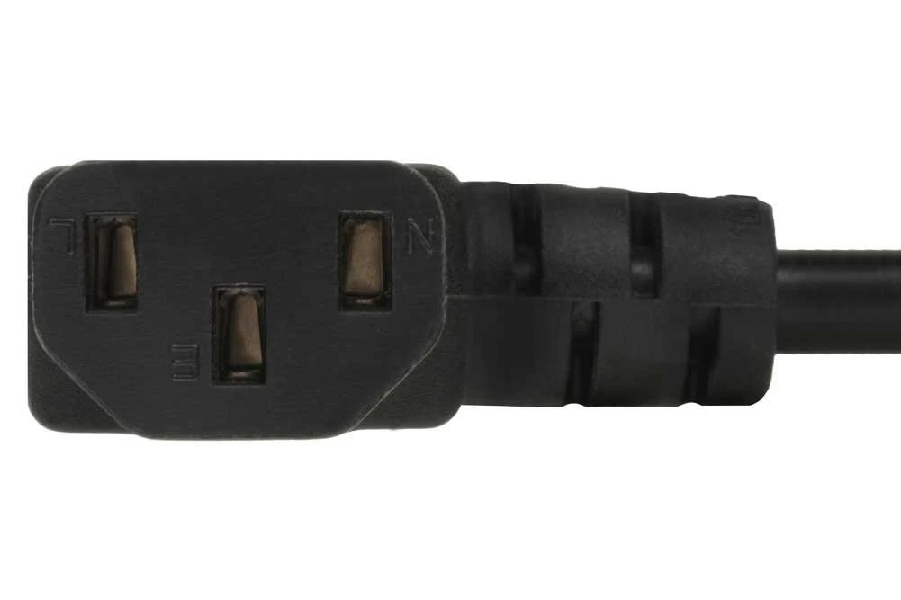 18 AWG C13 To USA NEMA 5-15P Standard Right Angle Power Cord 4 18 AWG C13 To USA NEMA 5-15P Standard Right Angle Power Cord - Image 4