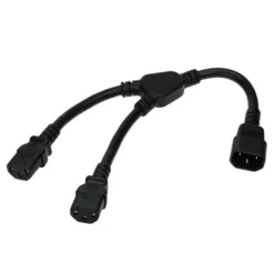 14 AWG C14 To C13 X2 Computer Power Extension Splitter Cord
