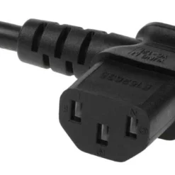 C14 To C13 Power Extension Cord 10Amp 250V 18/3 AWG Left Angle -Schuko shop p7me la18 p4 1
