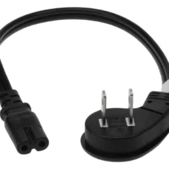 NEMA 1-15P To C7 Ultra Low Profile Angle Non-Polarized Power Cord