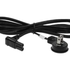 6ft USA Low Profile Angled NEMA 1-15P 2 Prong Plug To IEC C7 With 18/2 SPT-2 Wire