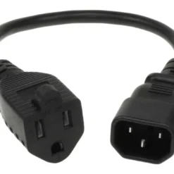 IEC320 C14 To NEMA 5-15R Monitor Power Adapter Cord