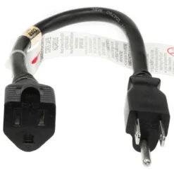 1ft 16 AWG NEMA 5-15P To NEMA 5-15R Outlet Saver Power Extension Cord