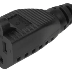 1ft 16 AWG NEMA 5-15P To NEMA 5-15R Outlet Saver Power Extension Cord Wall Side Right Angle -Schuko shop p7pe sr 01 p2