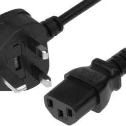 6ft UK 3-pin Plug To C13 10A Power Cord