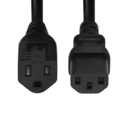 6ft 16 AWG 1-to-2 Power Cord Splitter SJT (NEMA 5-15P To 1 NEMA 5-15R + 1 IEC320) -Schuko shop p7yy 515pr p5