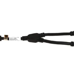 1ft 14 AWG Ultra Low Profile Angle NEMA 5-15P To 2 NEMA 5-15R Power Cord Splitter -Schuko shop p7yy ra45 dd 01 blk p3 2