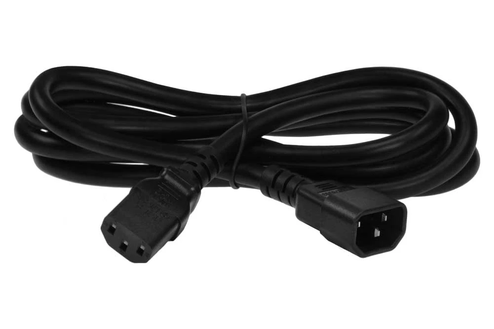 IEC320 C14 To C13 Extension Power Cord 14/3 SJT (15A 250V) 1 IEC320 C14 To C13 Extension Power Cord 14/3 SJT (15A 250V)