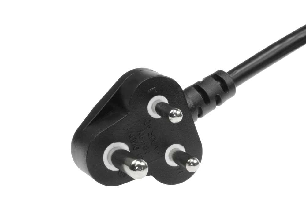 10ft South Africa / India BS546 3-pin Plug To C19 Power Cord 4 10ft South Africa / India BS546 3-pin Plug To C19 Power Cord - Image 4