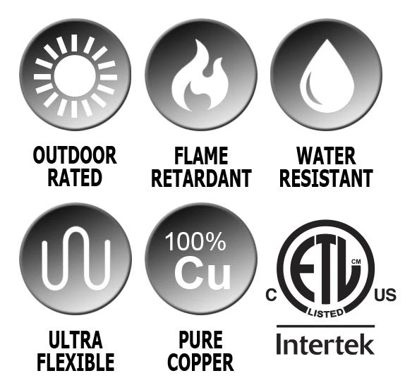 3-Outlet 14 AWG Outdoor NEMA 5-15P To NEMA 5-15R SJTW Power Extension Power Cord 3 3-Outlet 14 AWG Outdoor NEMA 5-15P To NEMA 5-15R SJTW Power Extension Power Cord - Image 3