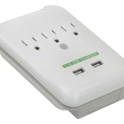 3 Outlet Surge Wall Tap With 2 USB Ports -Schuko shop usb pwr 02 p2