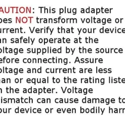 USA NEMA 5-15R Female To UK BS1363 Power Plug Adapter -Schuko shop voltage warning