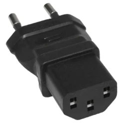 C13 To European CEE7/16 Power Plug Adapter