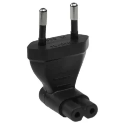 C7 To European CEE7 Angled Power Plug Adapter