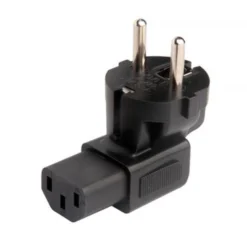 C13 To Europe Schuko CEE7 Angled Power Plug Adapter