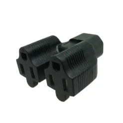 Two NEMA 5-15R To C14 Plug Adapter