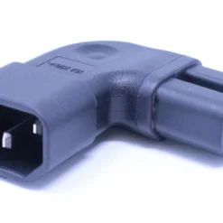IEC320 C14 Male Plug To C15 Connector Right Angled - Block Plug Adapter