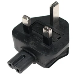C7 To UK BS1363 Angled Power Plug Adapter