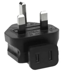 USA NEMA 1-15R To UK Fused BS1363 Angled Power Plug Adapter