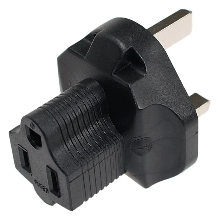 USA NEMA 5-15R Receptacle To Fused UK BS1363 3 Prong Plug 1 USA NEMA 5-15R Receptacle To Fused UK BS1363 3 Prong Plug